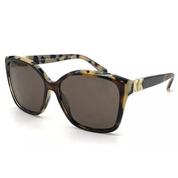 MICHAEL KORS MK2201 395173 Dark Tortoise Cream / Brown Solid 58mm sunglass - Picture 1 of 5
